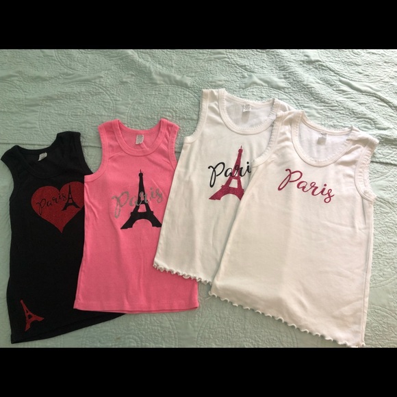 Girls Paris Tank top set size 10 - Picture 1 of 3